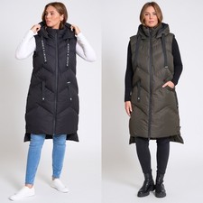 Womens Ladies Long Quilted