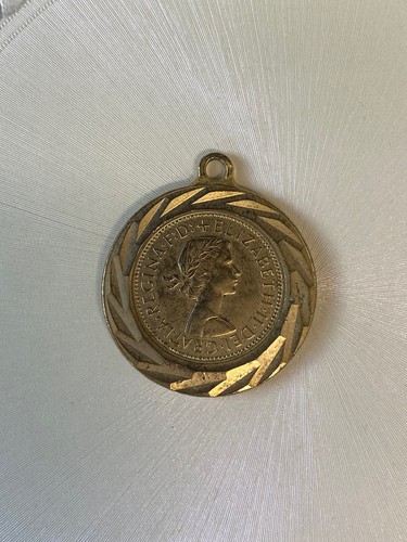 1966 half penny - 1966, pendant