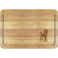'Black Poodle Standing ' Wooden Boards (WB057633)