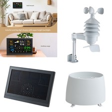 Professional Weather Station Color Display w/ Sensor Rain Gauge Weather Forecast