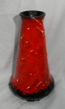 Vintage stunning red with white speckles Vase signed Brannam rare example