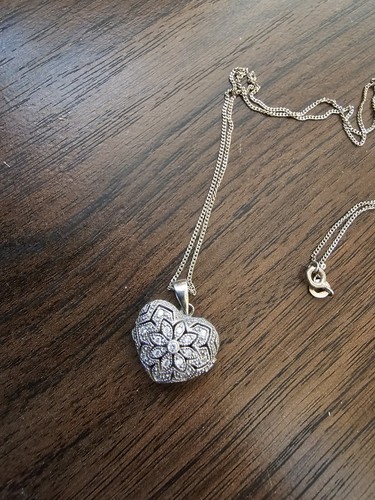 Heart pendant sterling silver - pendant,