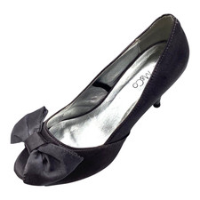 M&CO Womens Ladies Grey Satin