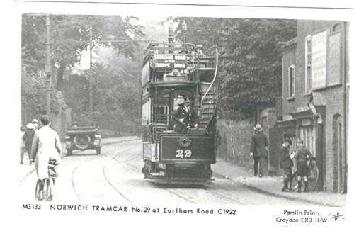 Pamlin print postcard - print, tram