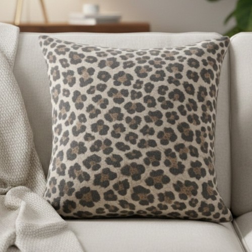 Leopard print cushion - leopard,