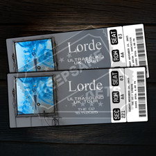 Lorde Mock Ticket Ultrasound UK Tour | Personalised Gift Reveal | Keepsake