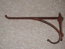 Victorian Cast Iron Wall Mounted Red Saddle Rack With Bridle Hook