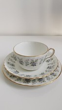 Minton Alpine Spring Tea Cup Saucer & Side Plate Trio Bone China