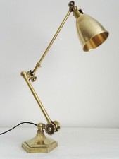 Dugdills lamp. Rare large Daisy head desk lamp. Solid brass. Antique.
