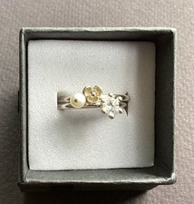 Danish Silver Rings by Hans Henrik Nygaard. Size N 1/2 . Spinning Brand.