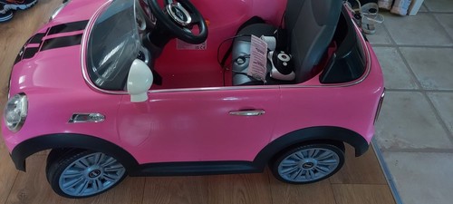 Pink mini cooper electric car - cooper,