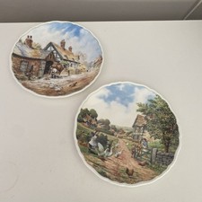 2 x Royal Doulton Collectible Display Plates ‘Village Life’ By Anthony Foster 