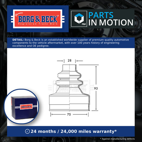 Joint boot fits - cv, xm