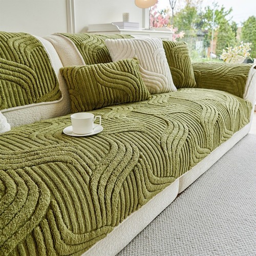 Thick plush sofa cover - plush,