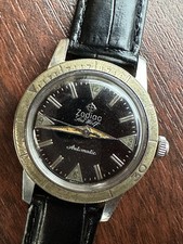 Zodiac Sea Wolf Vintage Diver’s Watch From 1950s, Rare Black Dial, Ref 699.