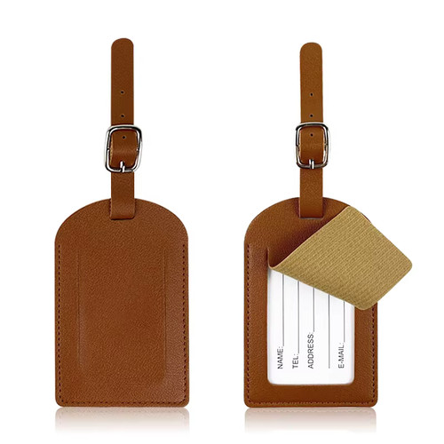 Leather suitcase luggage tags - leather,