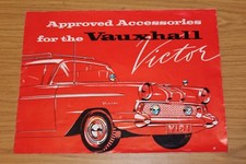 Vauxhall Victor Approved Accessories Sales Folder 1957 Ref SP 630/6/57