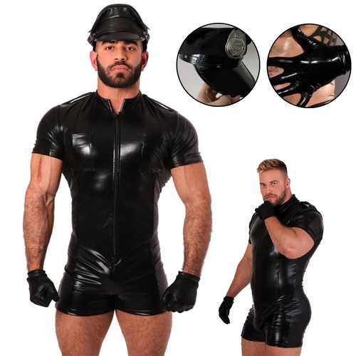 Mens latex catsuit faux - mens,