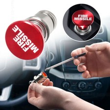 12V Fire Missile Button Car Cigarette Lighter Replace Dustproof Plug Cover Parts