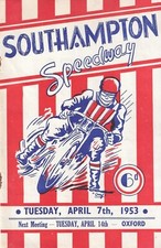 1953 Southampton v Plymouth Speedway Programme (7/4/53)