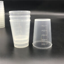 10X Plastic Clear Measuring Cup Resin Glue Tool 50ml Craft Kitchen Mixing Cup