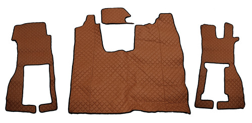 Brown eco leather floor - eco, mats