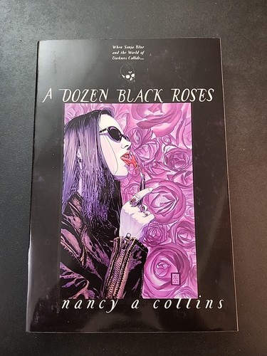 Dozen black roses signed - roses,