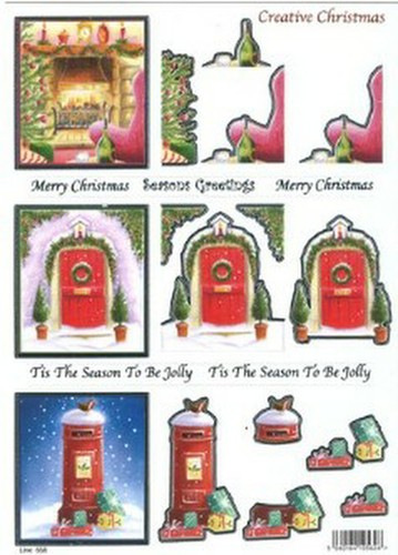 Christmas fun die cut 3d - die,