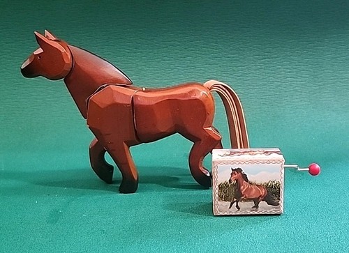 Wooden toy horse poseable - horse,