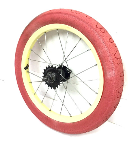 Bicycle rear yellow wheel - rear,