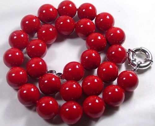 Natural red coral round - natural,