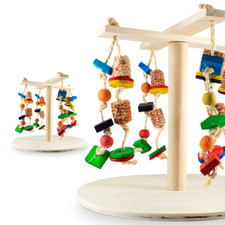 Wooden Toy for Bunnies  - Handcrafted, Interactive and Natural Playtime Fun