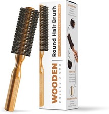 RUBAB MEN Boar Bristle Round Hair Brush Roller Comb For Men & Women | Blow Dryin
