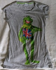 Ladies Girls Disney Primark Kermit the Frog holding Union Jack T-Shirt Size 10 
