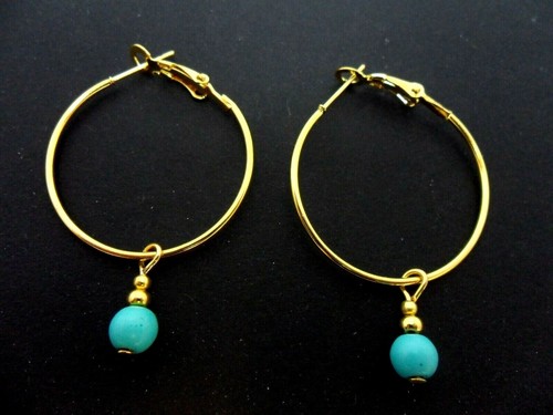 Pair gold plated - plated, 30mm