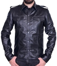 Men's Real Lamb Leather Police