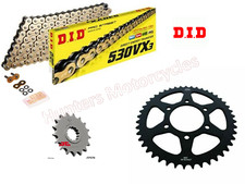 Yamaha FZ1 / FZ1 S Fazer DID Gold X-Ring Chain and Black JT Sprocket Kit Set