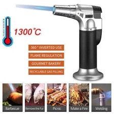 Baking Blow Torch Refillable Butane Gas Lighter Cooking Flame Welding Soldering