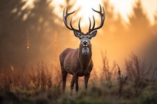Stag Deer Canvas Picture Print