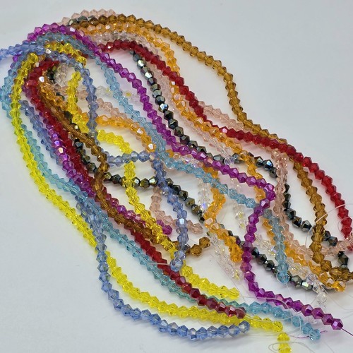 Strands 4mm glass - 4mm, ab