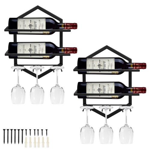 Metal wall mounted wine - wall,
