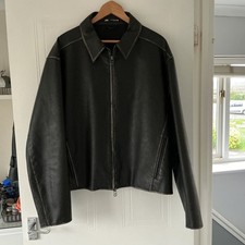 ZARA Mens Brown Leather Effect