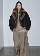 ZARA NEW WOMAN FAUX FUR COLLAR