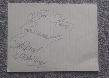 Edward Woodward signed page