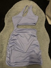 SHEIN Lilac Rushed Mini Dress