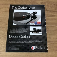 GRAM63 MAGAZINE ADVERT 11X8 DEBUT CARBON BY PRO-JECT AUDIO SYSTEMS
