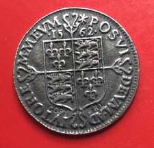 1562 Elizabeth I Sixpence Hammered Tudor Coin - WRL Westair