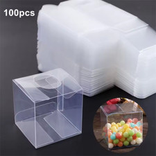 100x PET Cube Plastic Boxes