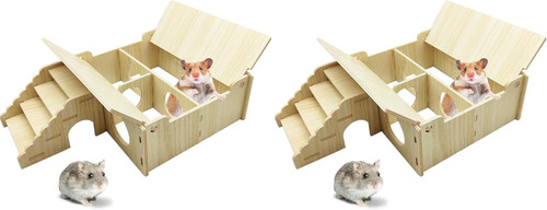 Wooden hamster hideout tunnel - wooden,