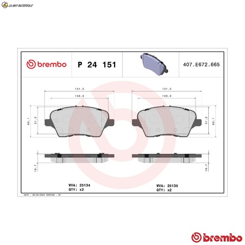 Brake pad set disc - pad,